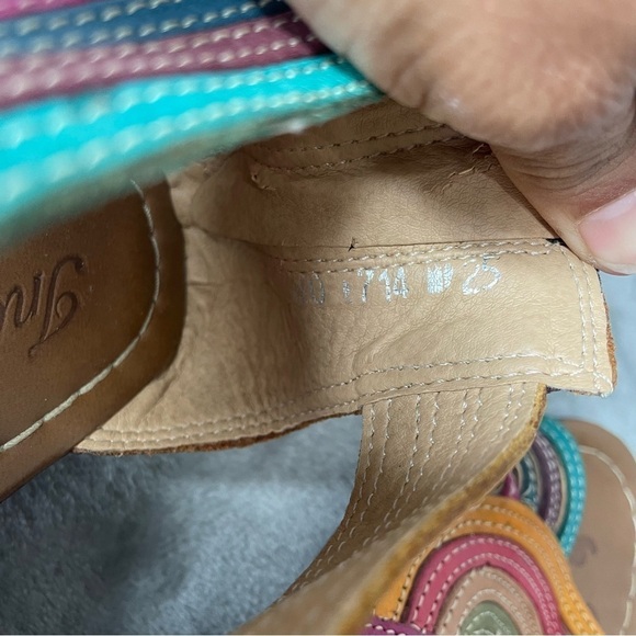 Indios by Impucaiza Colorful Gladiator Wedge Sandals Size - Picture 12 of 12